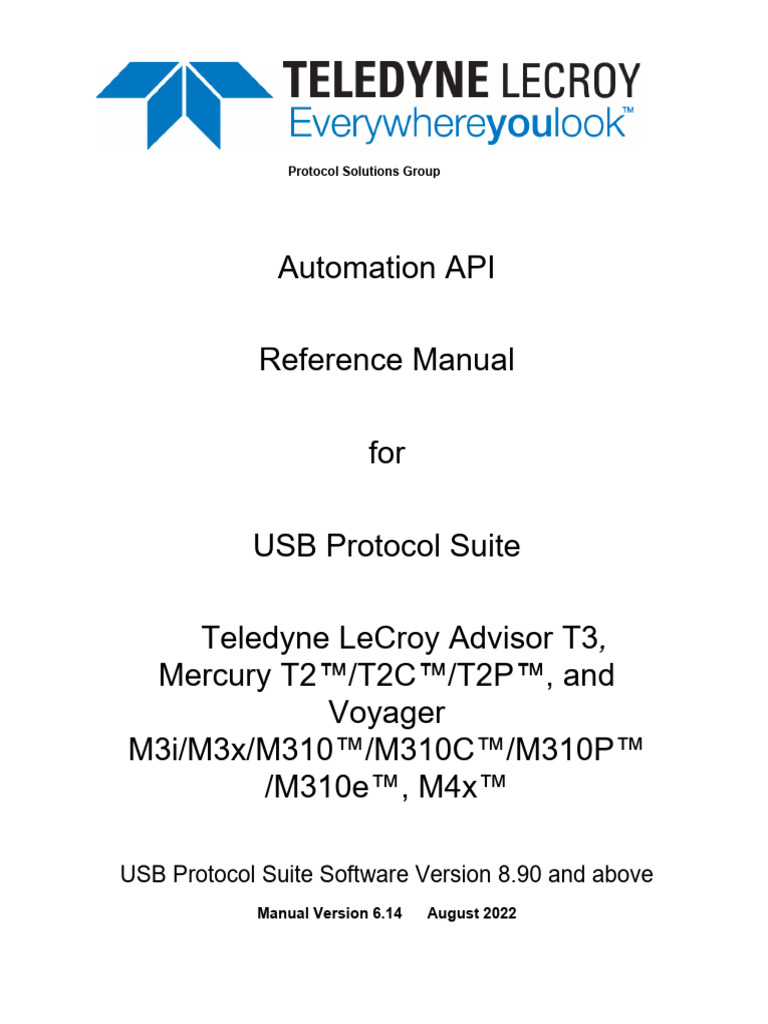USB Protocol Suite Automation API Manual | PDF | Component Object Model ...