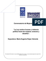 Documento de Análisis - Ley Contra El Acoso y La Violencia Política Hacia Las Mujeres