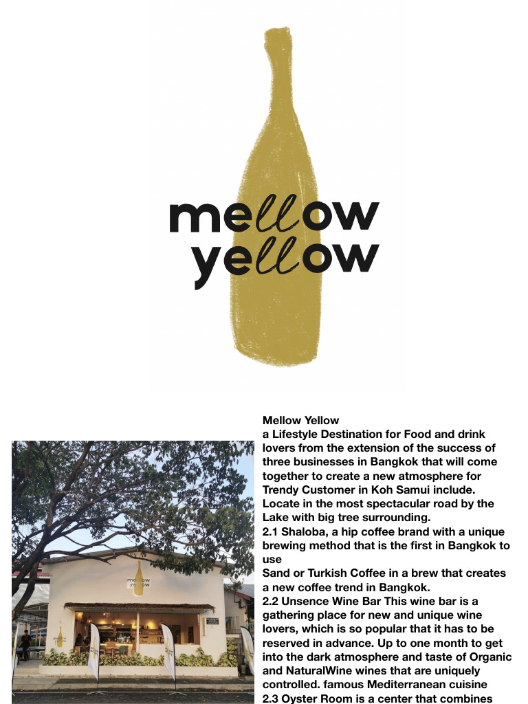 Mellow Yellow For Collabolation Aug23 | PDF | Restaurants | Alcohol