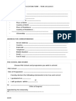 2012PhD Applcation Form