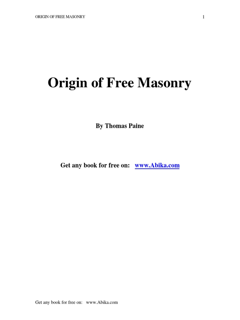 Origin of Freemasonry | PDF | Freemasonry | Solomons