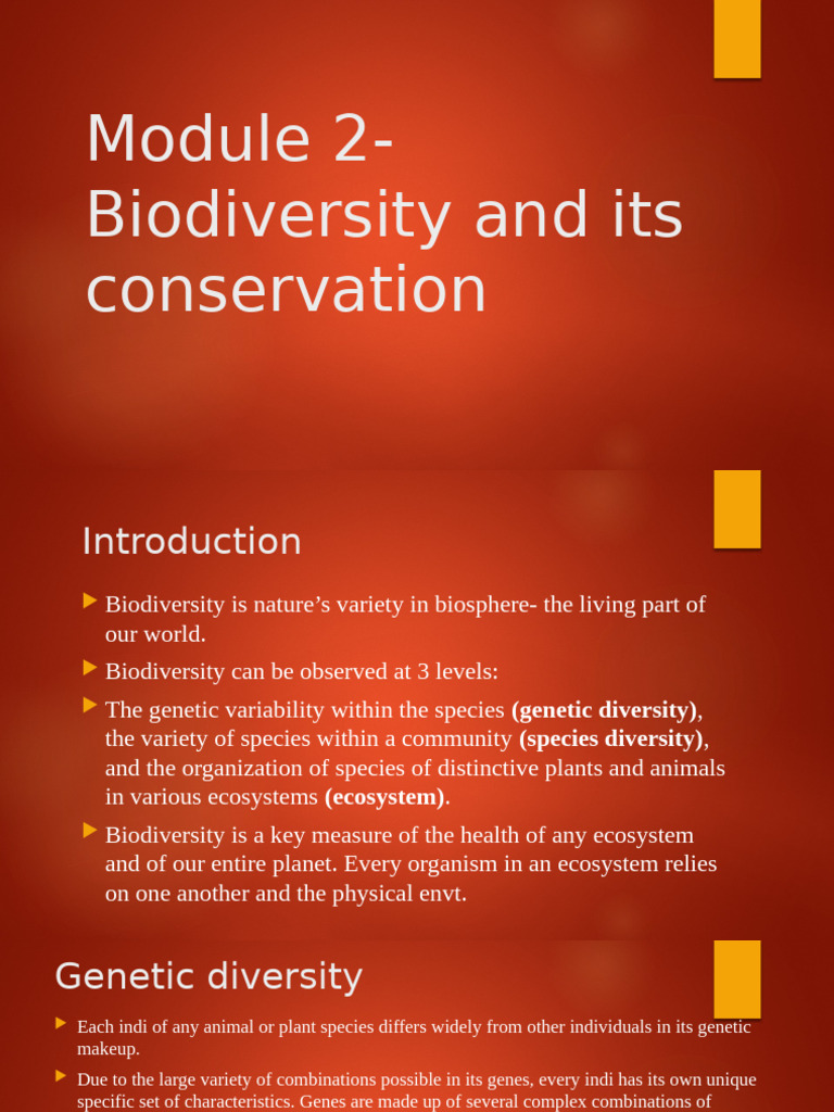 Module 2 - Biodiversity and Its Conservation | PDF | Sewage Treatment ...