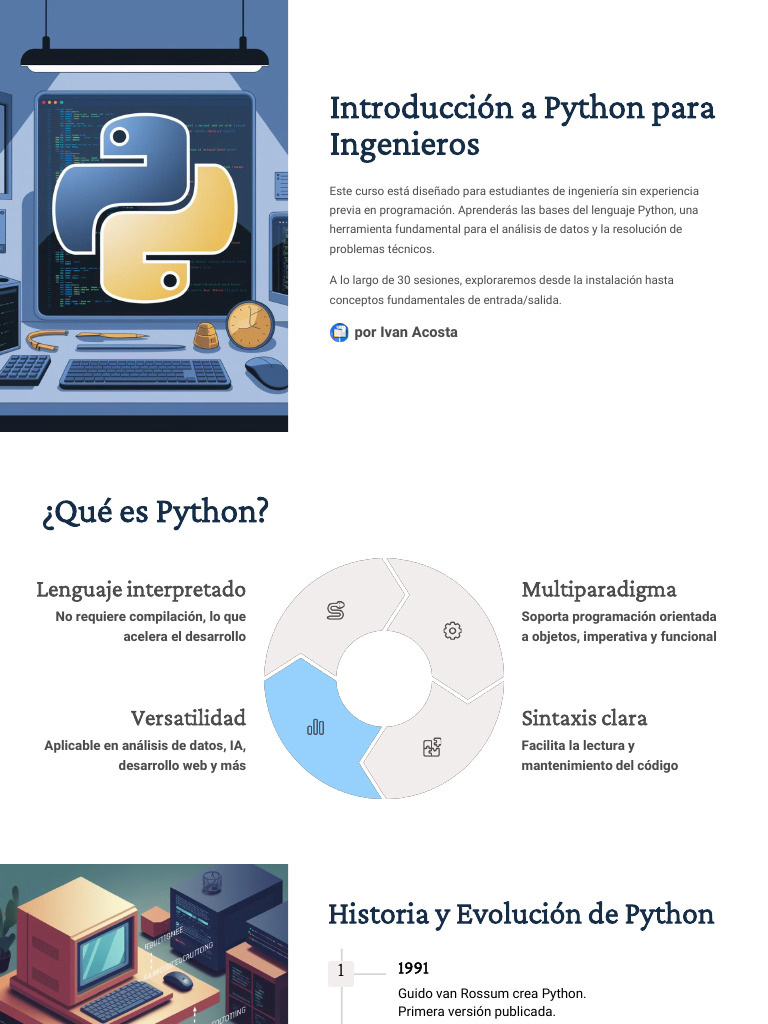 Curso de Python para Ingenieros Sin Experiencia | PDF | Python ...