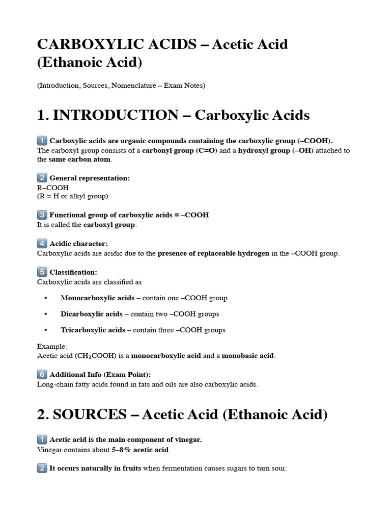 Organic Chemistry 4 | PDF | Carboxylic Acid | Acetic Acid