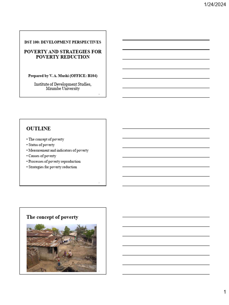 Poverty Concepts and Reduction Strategies | PDF | Cost Of Living | Poverty