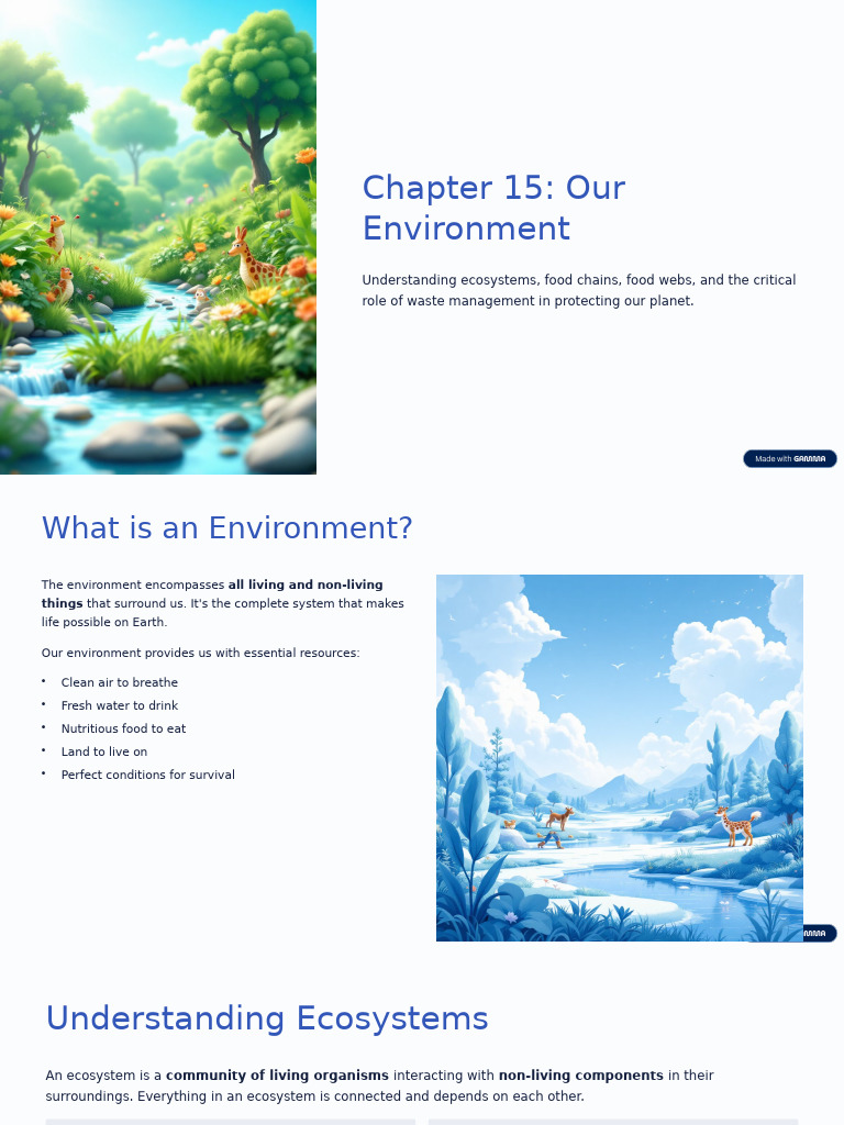 Chapter 15 Our Environment | PDF | Food Web | Ecosystem