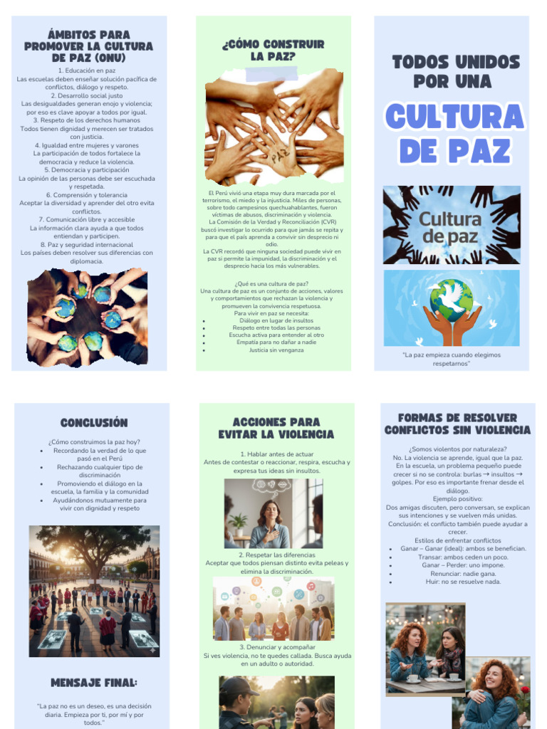 Promoviendo la Cultura de Paz en Perú | PDF | Violencia | Paz