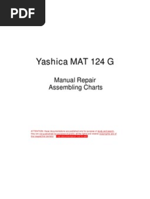 Yashica Mat 124 G Manual Repair