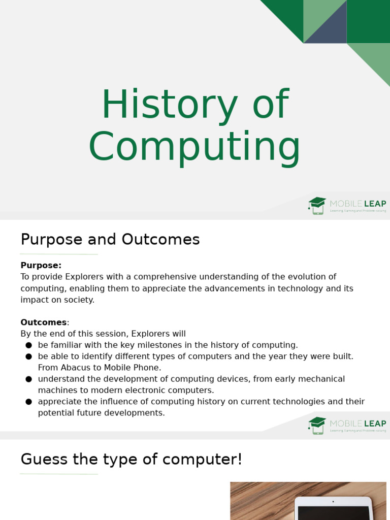 Evolution of Computing History | PDF | Personal Computers | Apple Inc.