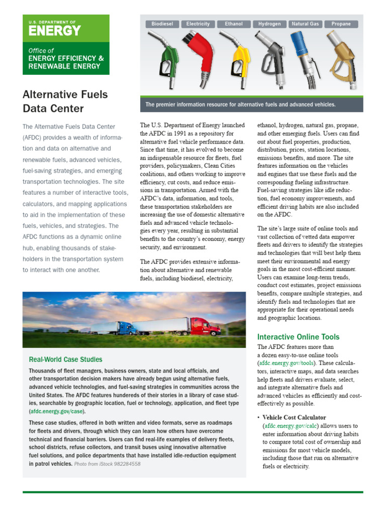Comprehensive Guide to Alternative Fuels | PDF | Alternative Fuel ...