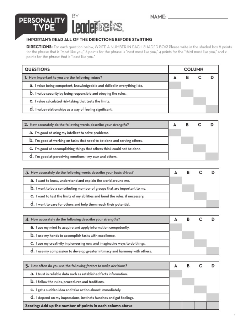 Personality Assessment 1 1 | PDF | Intelligence | Risk
