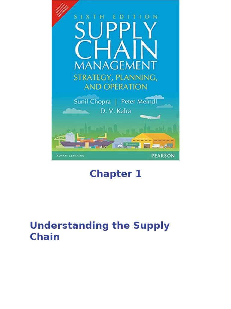 Chapter 1 | PDF | Supply Chain | Supply Chain Management