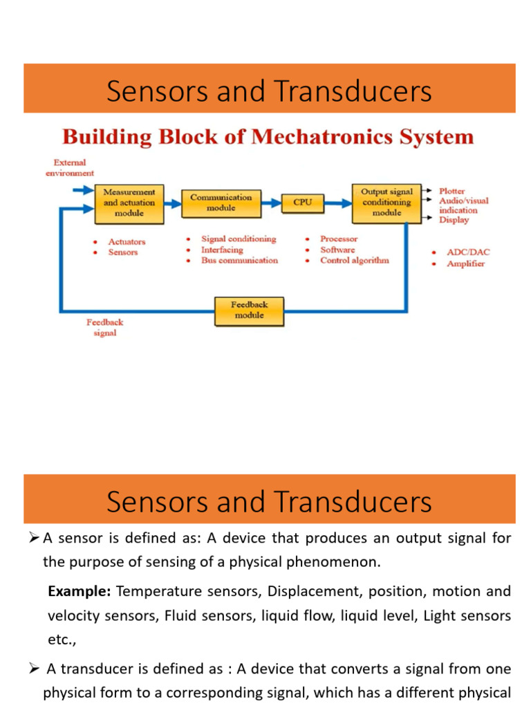 Sensors vs. Transducers Explained | PDF | Sensor | Calibration