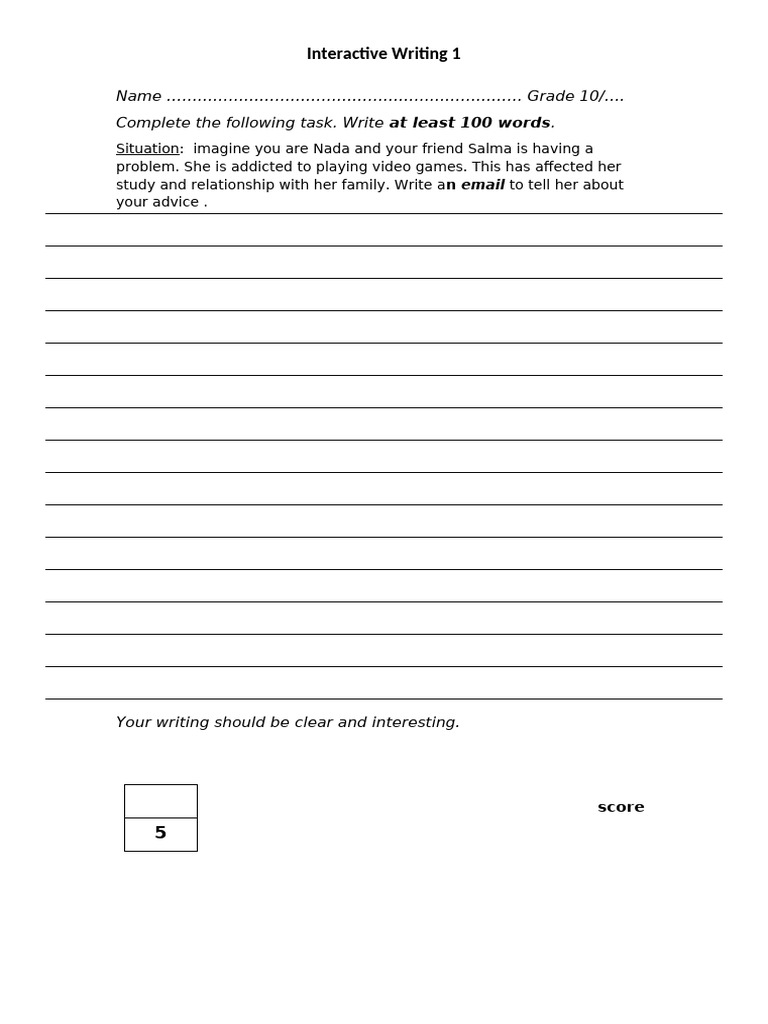 Interactive Writing 2 | PDF