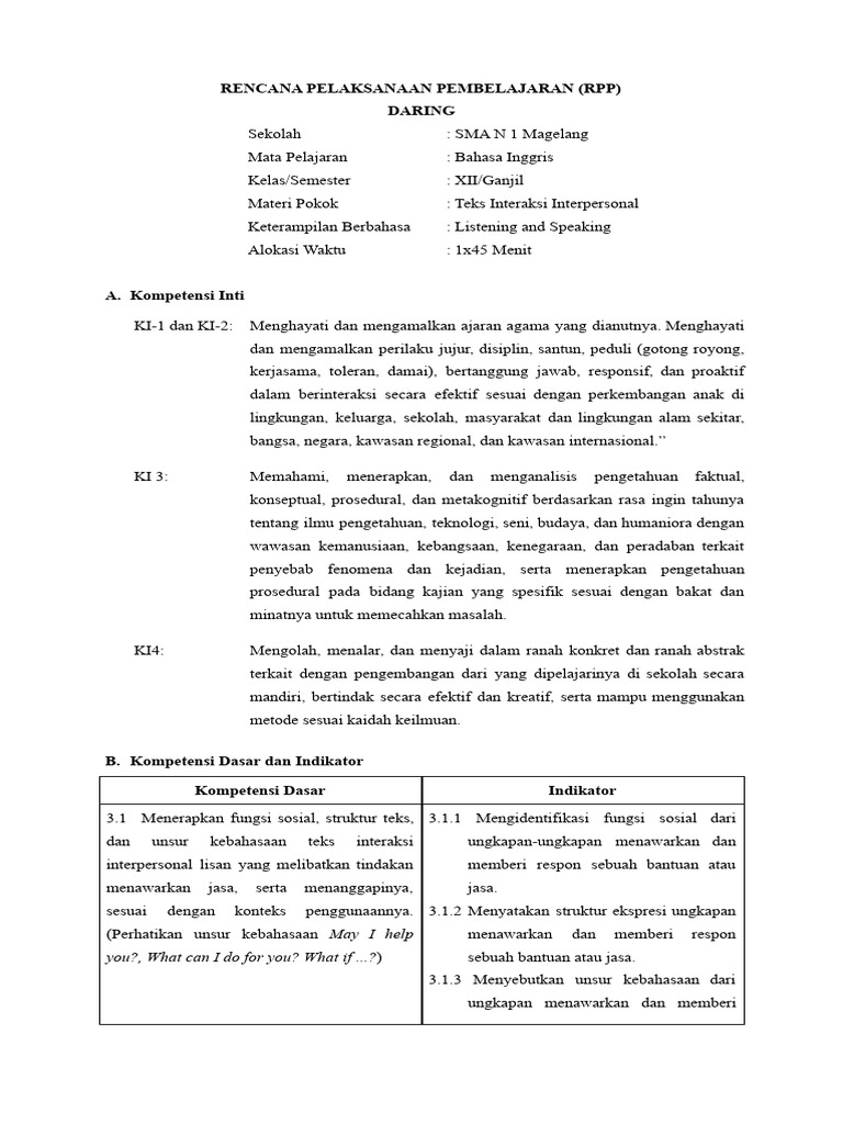 RPP MicroTeaching - Danang Dwi Praditya | PDF