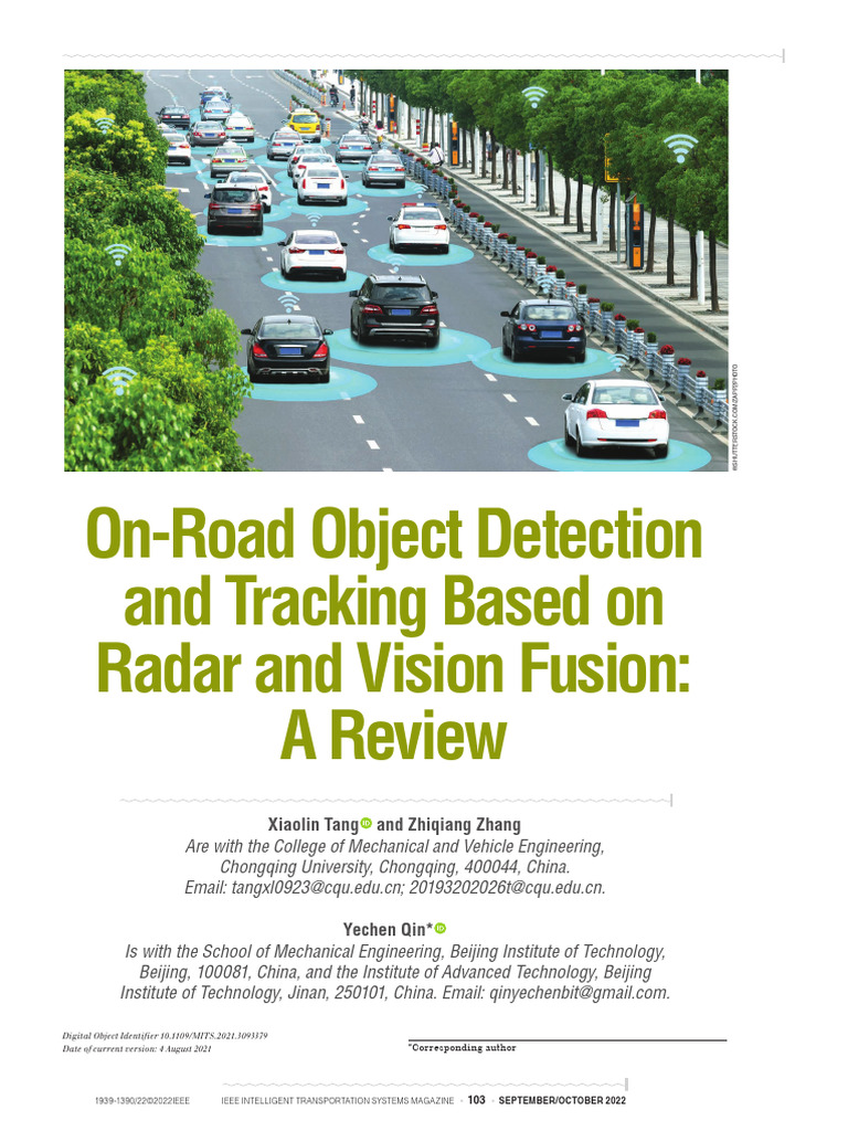 On-Road Object Detection and Tracking Based On Radar and Vision Fusion ...