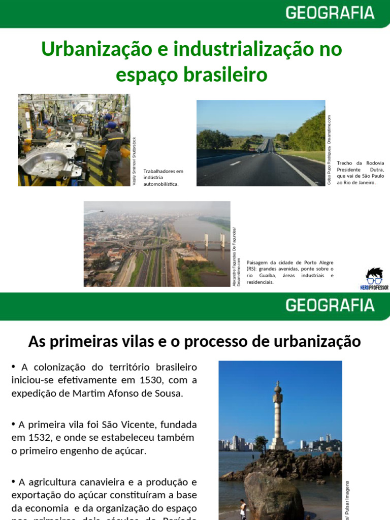 Urbanização e Industrialização No Espaço Brasileiro | PDF | Cidade ...