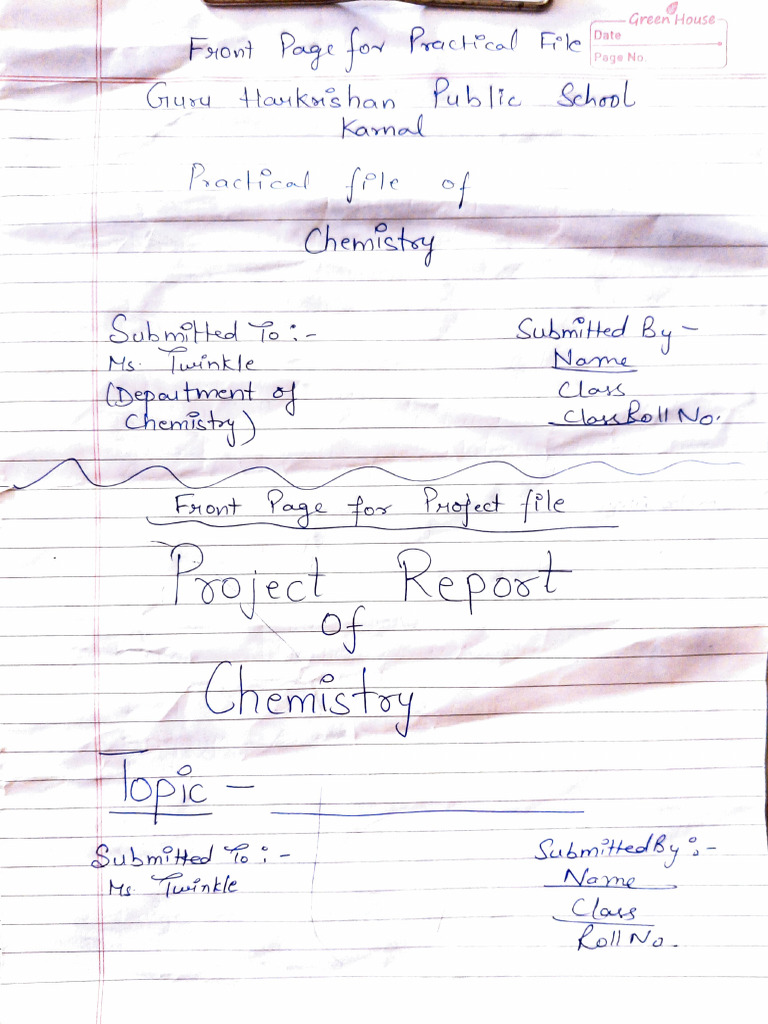 Project Report on Chemical Reactions | PDF | Chemical Compounds ...