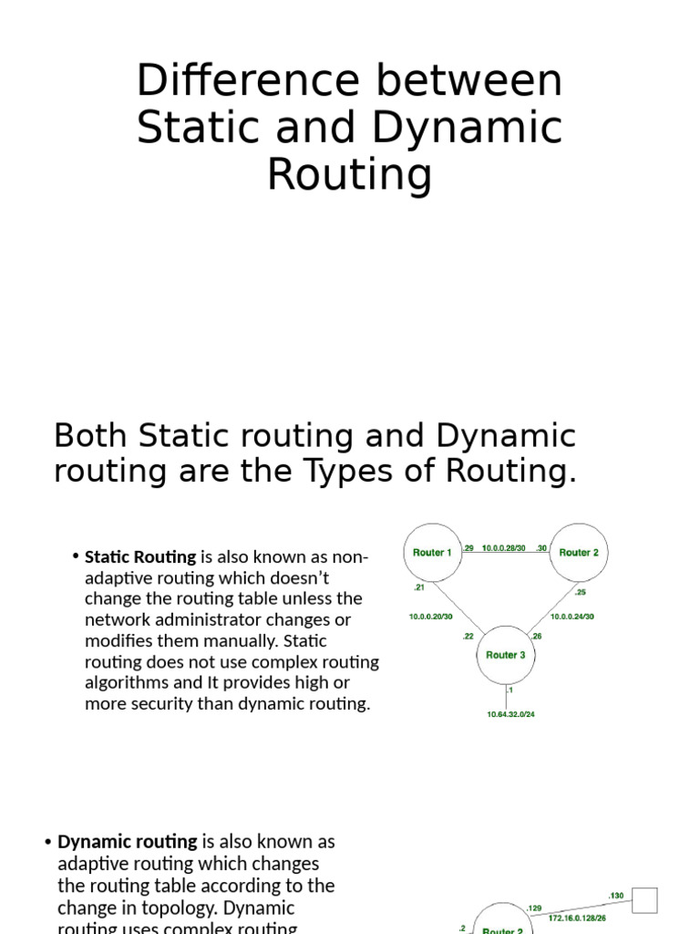 Difference-between-Static-and-Dynamic-Routing-1 | PDF