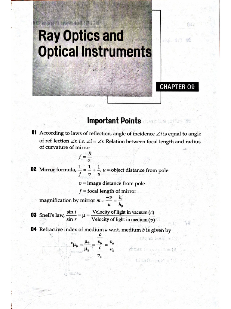 09 - Ray Optics CBSE | PDF