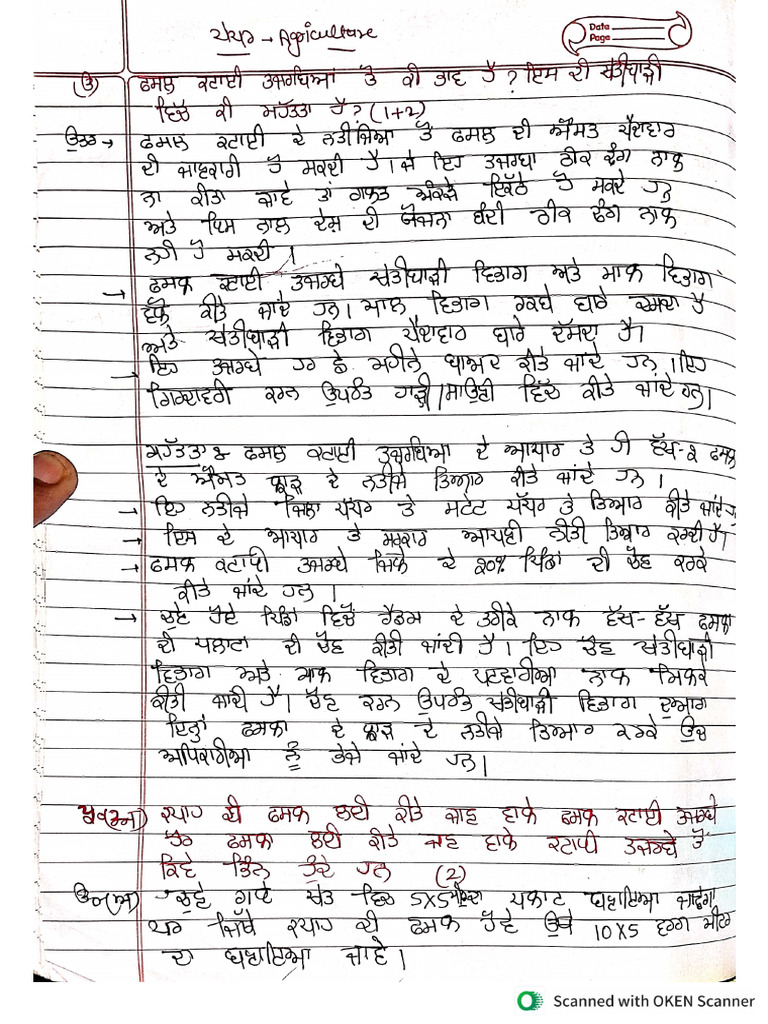Agri Notes Punjab Patwar One of Them | PDF