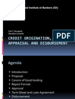 Credit Origination and Appraisal