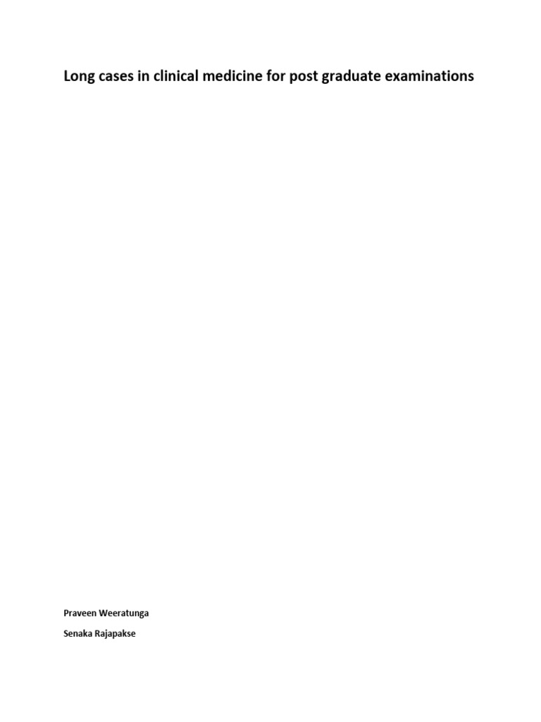 Long Cases in Clinical Medicine Guide | PDF | Heart Failure ...