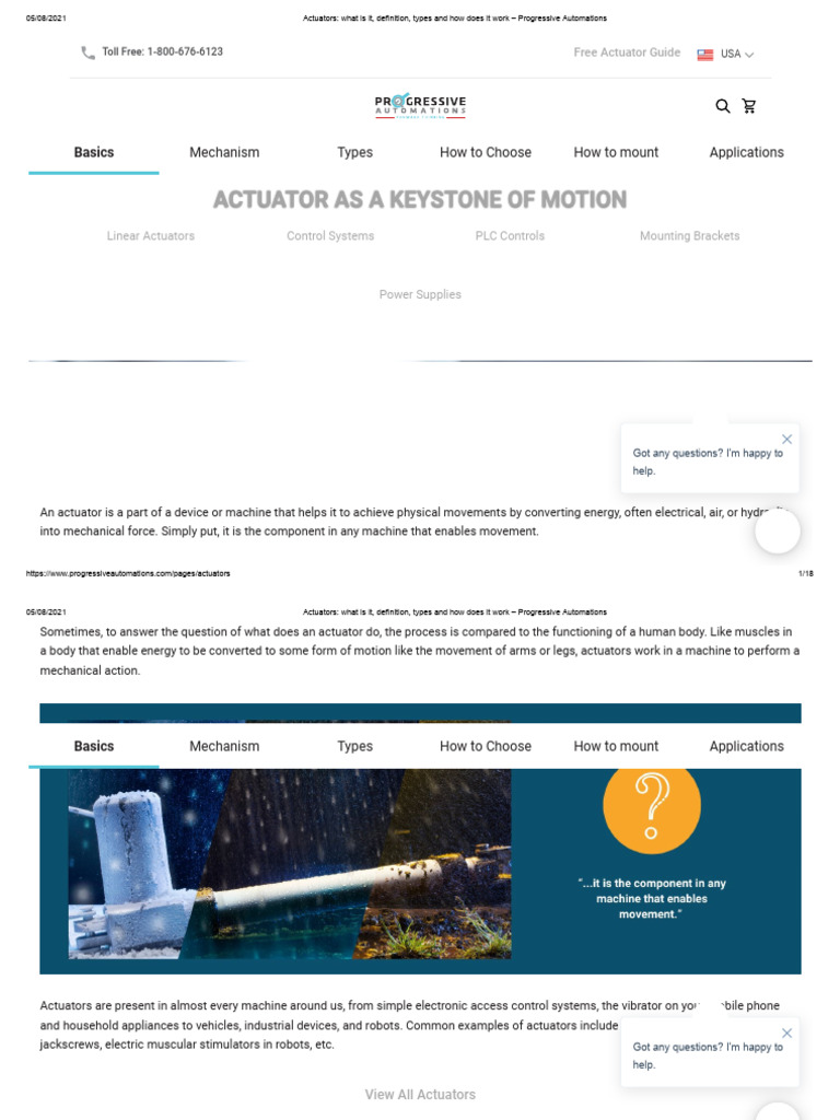 Understanding Actuators: Types & Functions | PDF | Actuator | Electric ...
