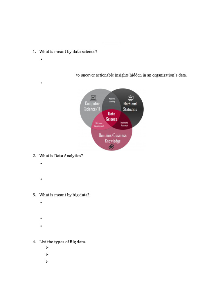 Unit 1 INTRODUCTION TO DATA SCIENCE AND BIG DATA | PDF | Level Of ...