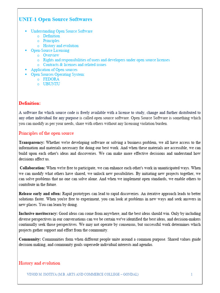 Understanding Open Source Software Basics | PDF | Linux | Version Control