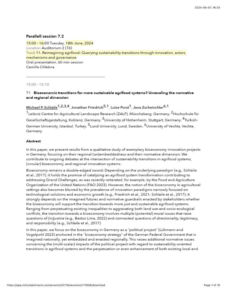 Conference Abstract-Extended - June 2024 | PDF | Sustainability ...