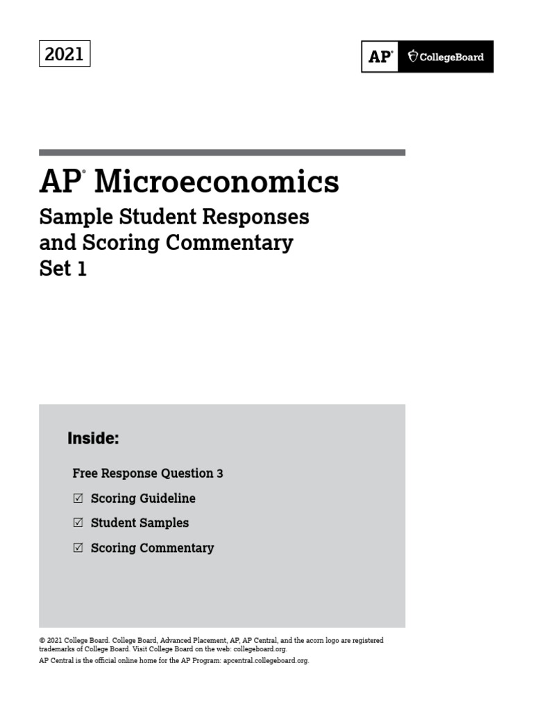 AP Microeconomics 2021 Q3 Responses | PDF | Economic Surplus ...