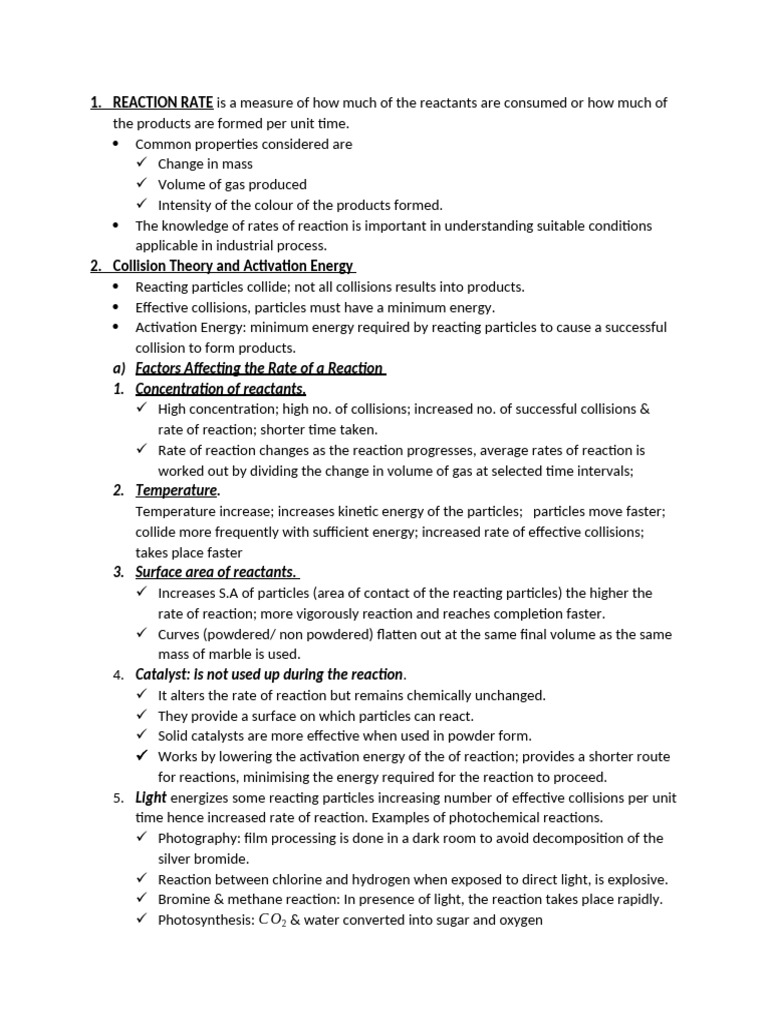 Reaction Rates 24082025 | PDF | Reaction Rate | Chemical Reactions