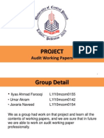 Working Papers Presentation - Project of Advance Auditing 