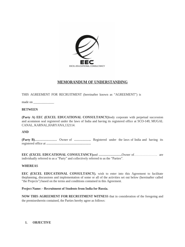 b2b Agreement - Eec Russia | PDF