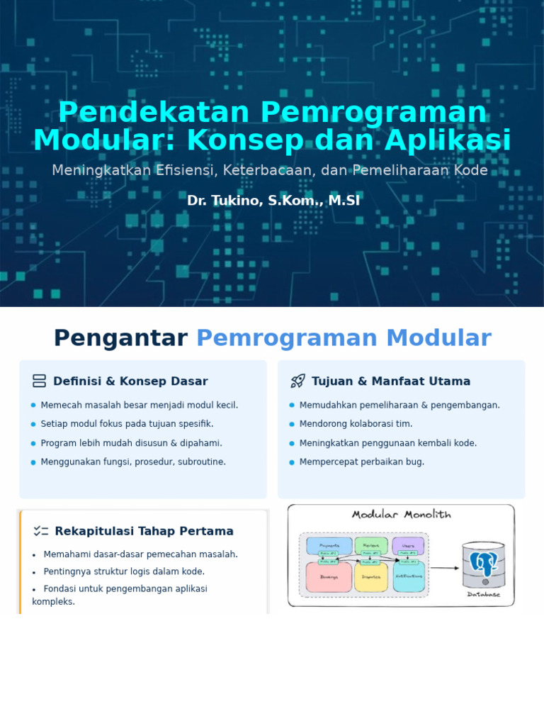 Pemrograman Modular C++: Konsep & Contoh | PDF
