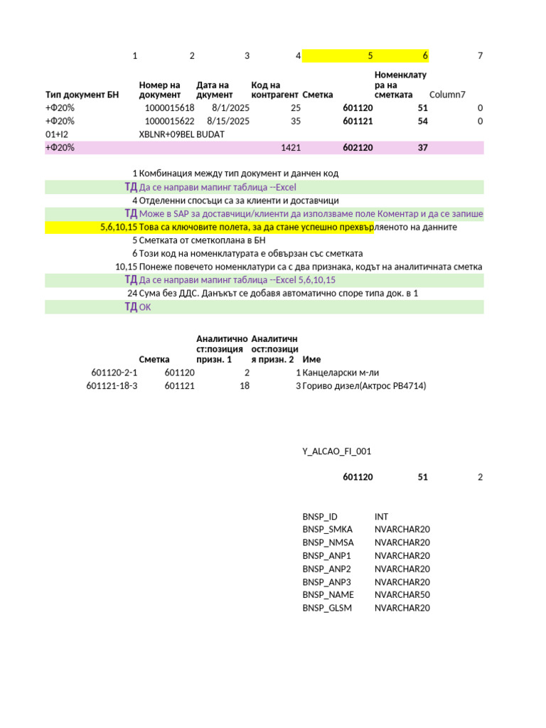 SAP Document Mapping and Data Transfer | PDF