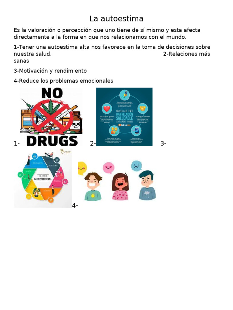 Importancia de la autoestima en la vida | PDF