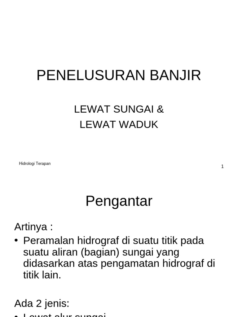15. Flood Routing | PDF