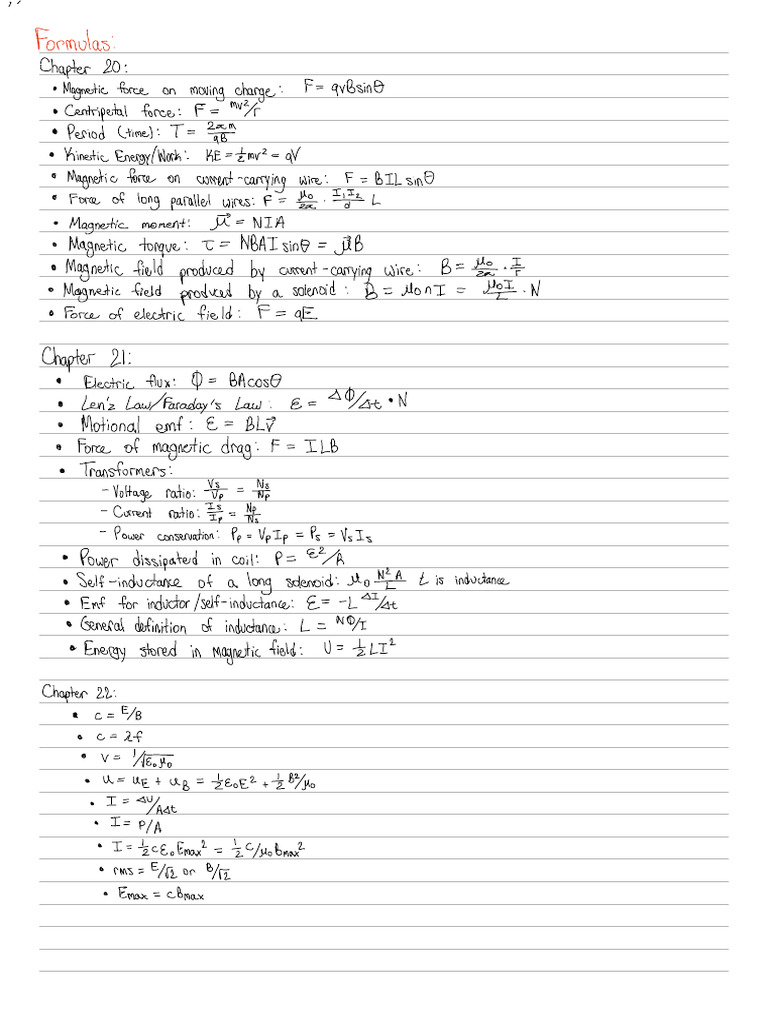 Formulas For Exam 3 ZWB | PDF