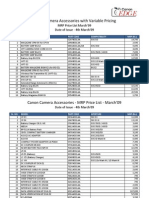 Canon Camera Accessories Prices