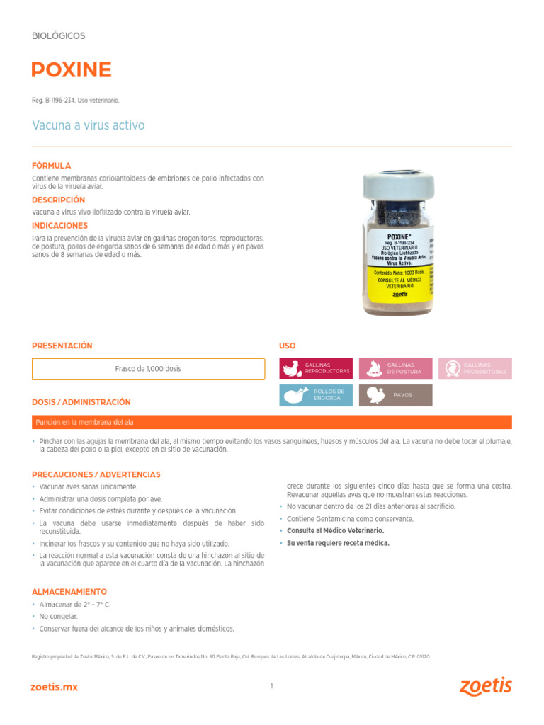 Av FT Poxine 170724 | PDF | Pollo | Viruela