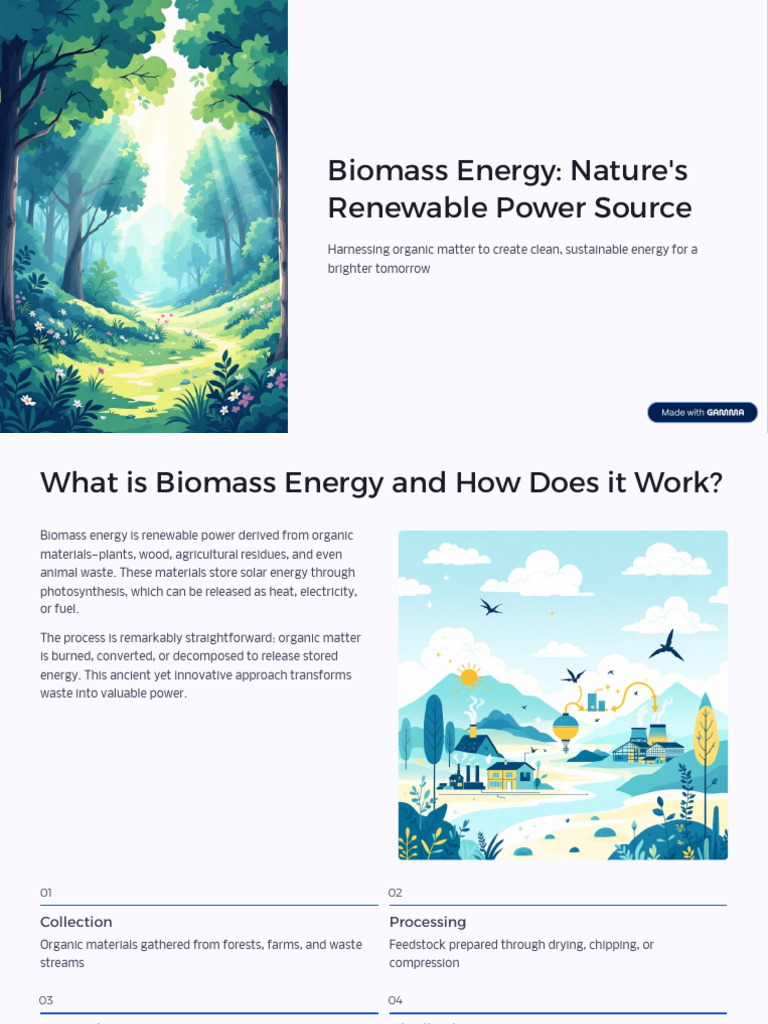 Biomass Energy: Sustainable Power Source | PDF | Biofuel ...