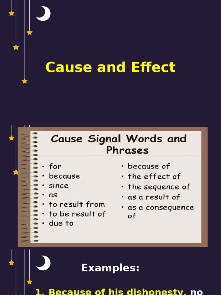 Understanding Cause and Effect Examples | PDF