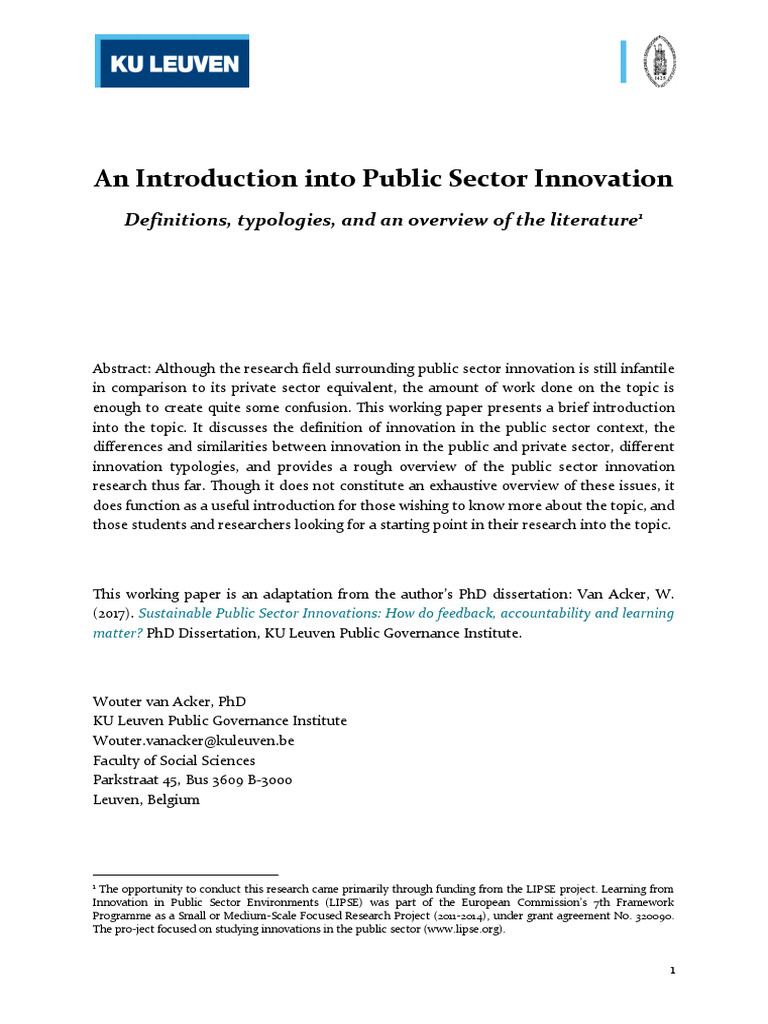 Public Sector Innovation Overview | PDF | Innovation | Creativity