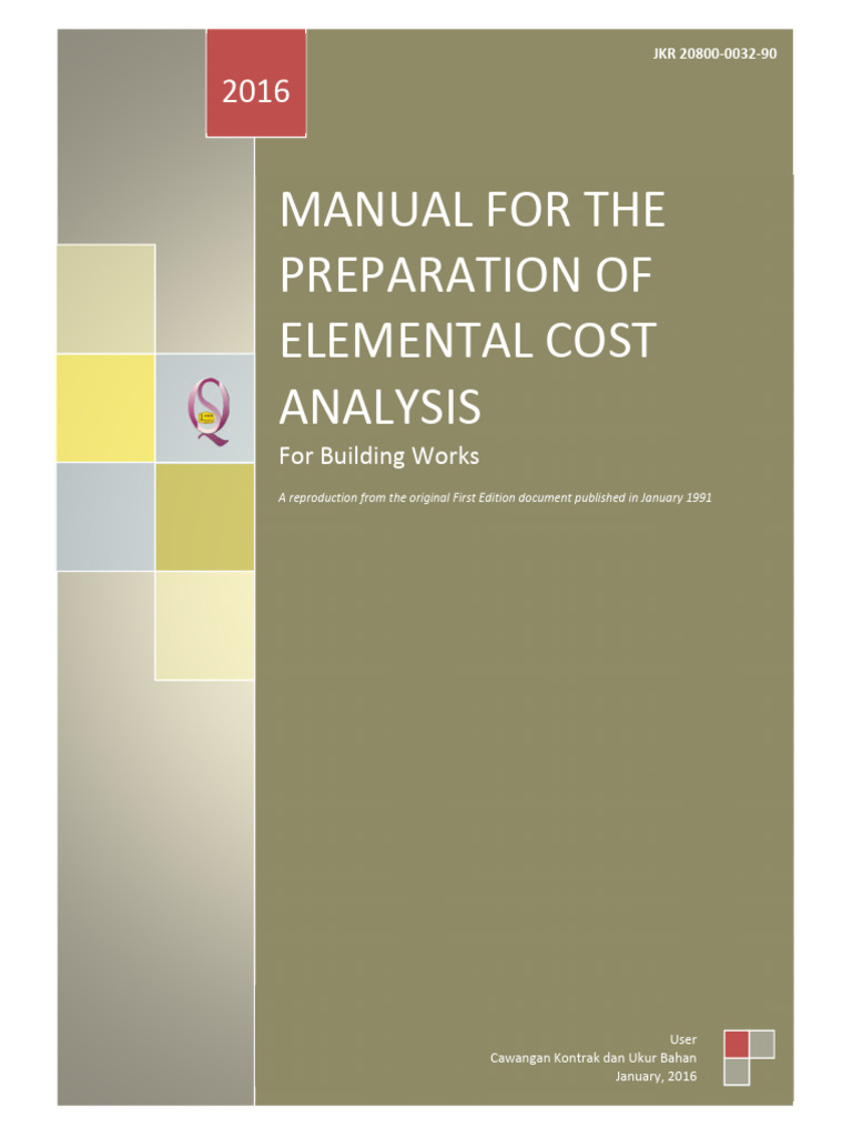 Elemental Cost Analysis Manual for Buildings | PDF | Stairs | Wall