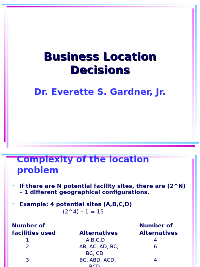 2 Business Location | PDF | Applied Mathematics | Business Economics