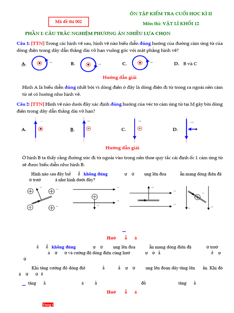 de Thi Cuoi Hoc Ki II Mon Vat Li Khoi 12 Form 3 Phan | PDF