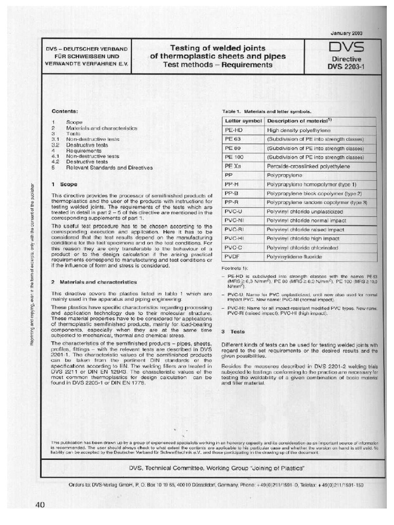 Dvs 2203-1 Welding Test | PDF