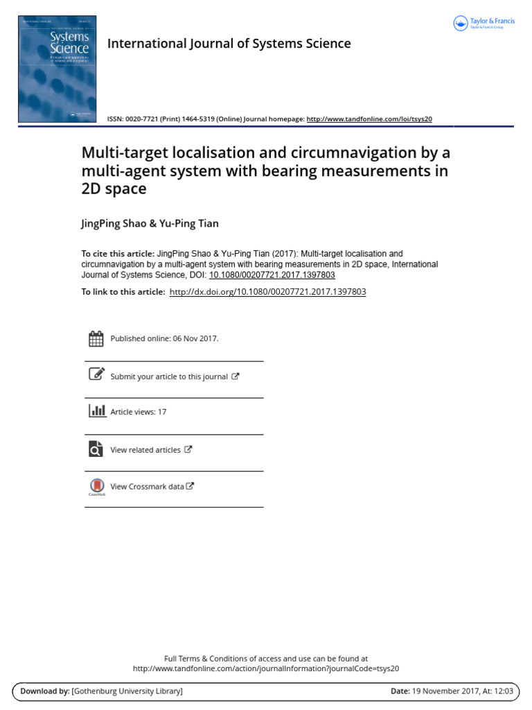 Multi-Agent System for Target Localisation | PDF | Matrix (Mathematics ...